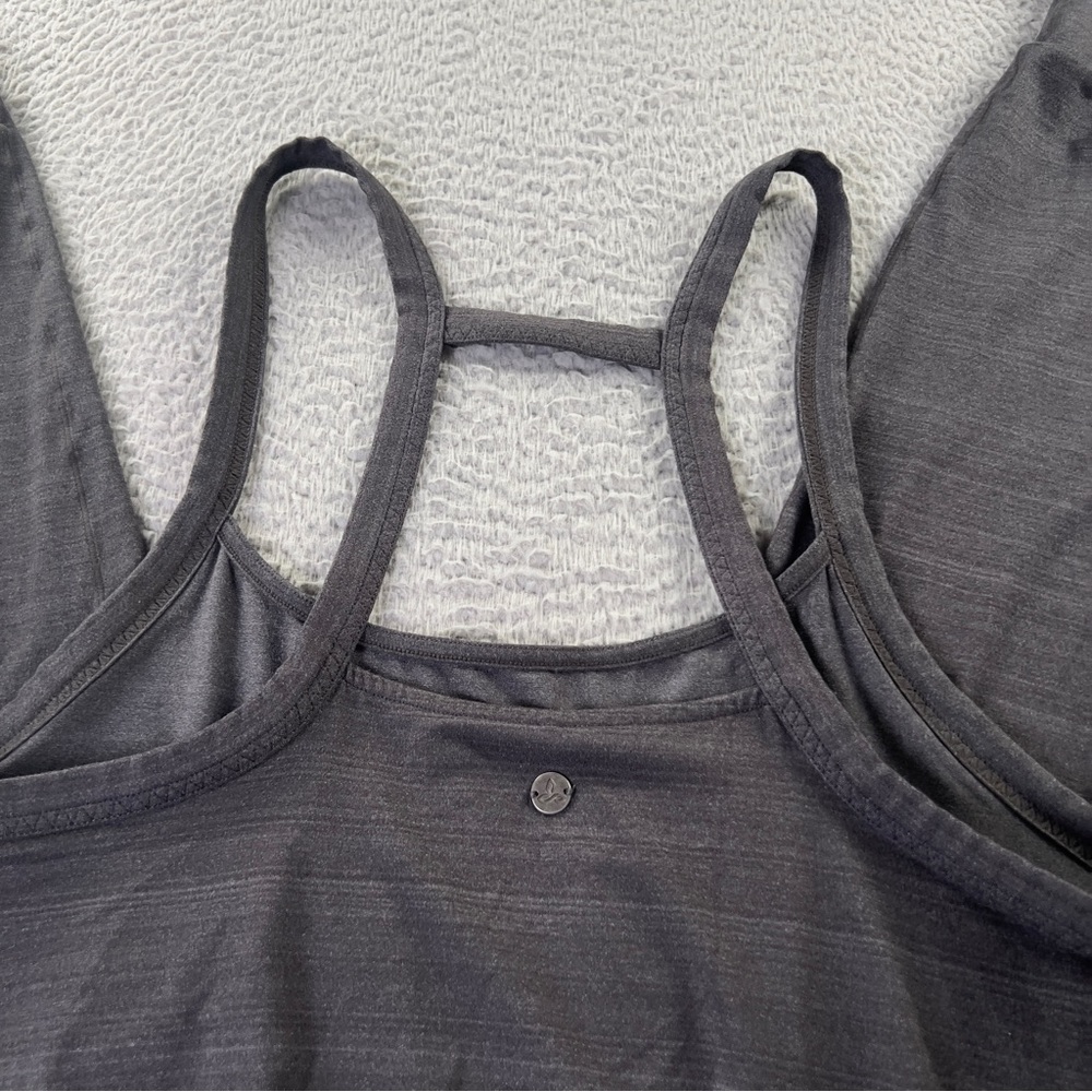 Prana Inigma Jumpsuit Womens Large Gray Sleeveless Athletic Comfy Preppy - Picture 9 of 9